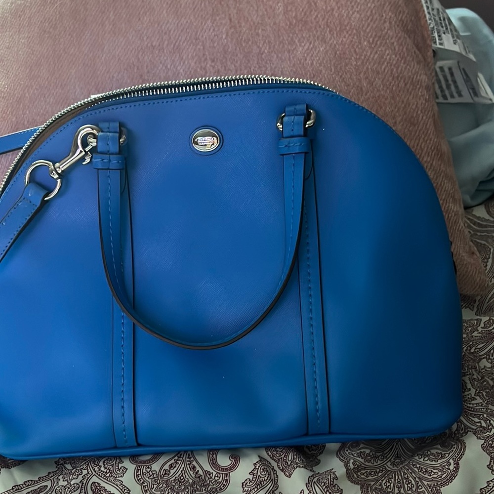 Royal blue coach bag